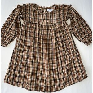 Old Navy Plaid Kids Dress - Brown and Black